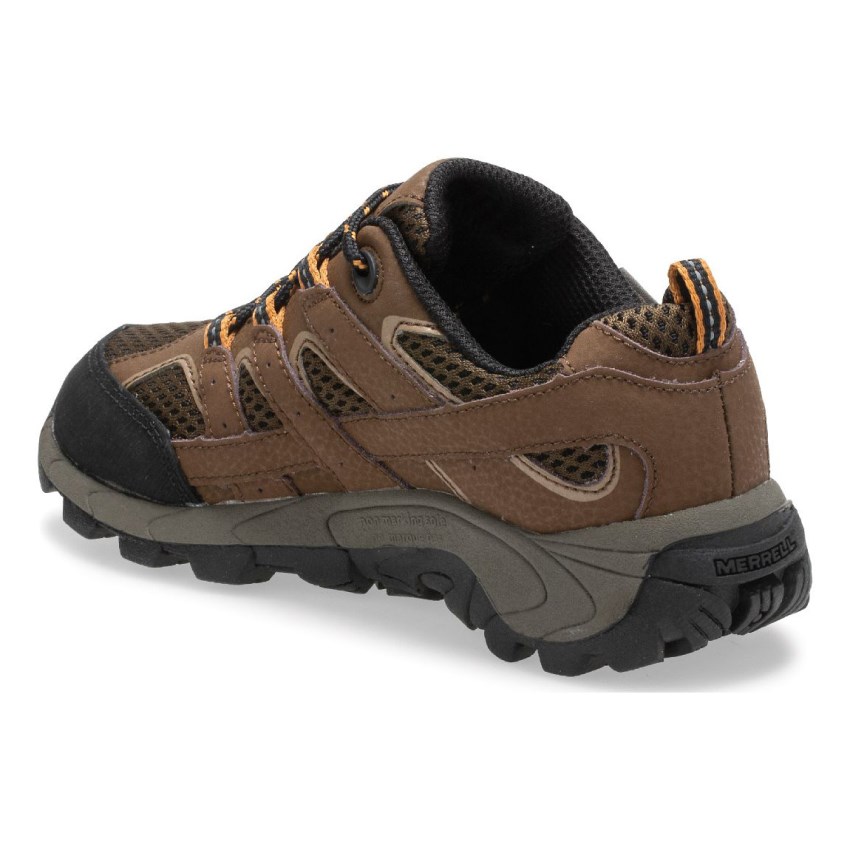 Basket Merrell Moab 2 Low Lace Waterproof Marron Foncé Enfant | F.O.KWMQ